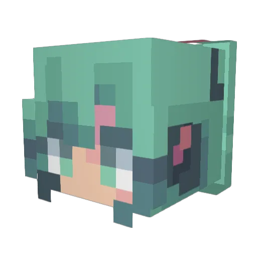 VinCx7 Minecraft avatar head, 3D render