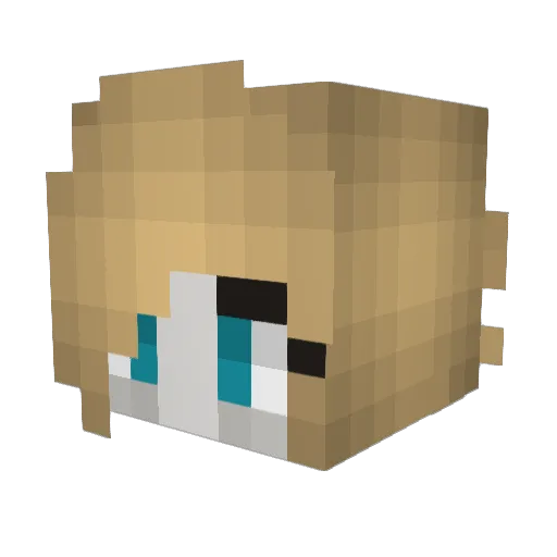 VinDeG Minecraft avatar head, 3D render