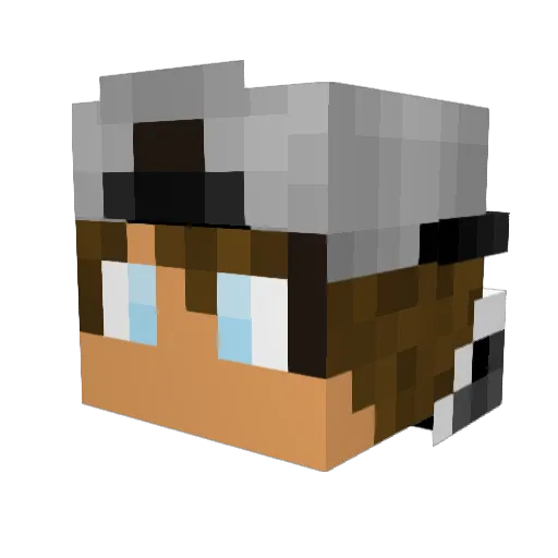 VinKarter Minecraft avatar head, 3D render