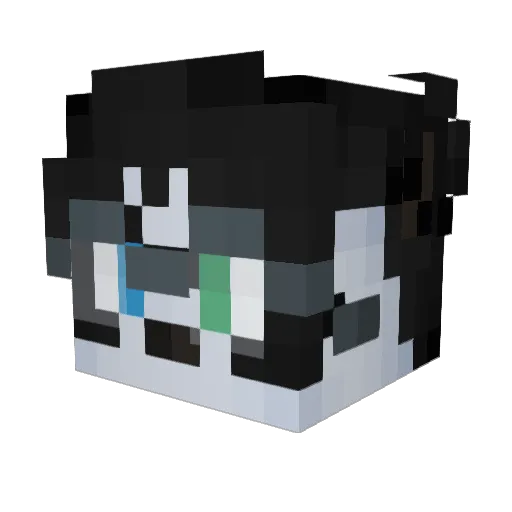 VinPanda Minecraft avatar head, 3D render
