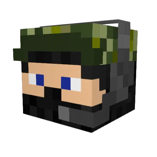 VinPetroll Minecraft avatar head, 3D render