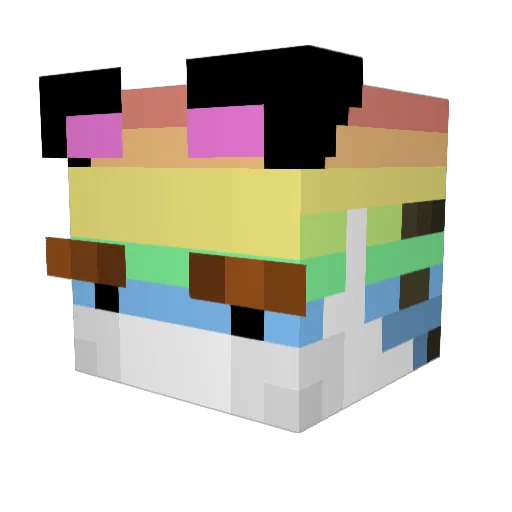 VinSec Minecraft avatar head, 3D render