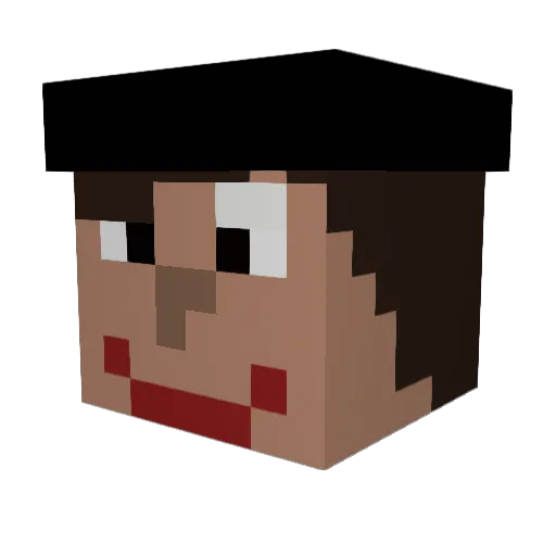 VinTeXx88 Minecraft avatar head, 3D render