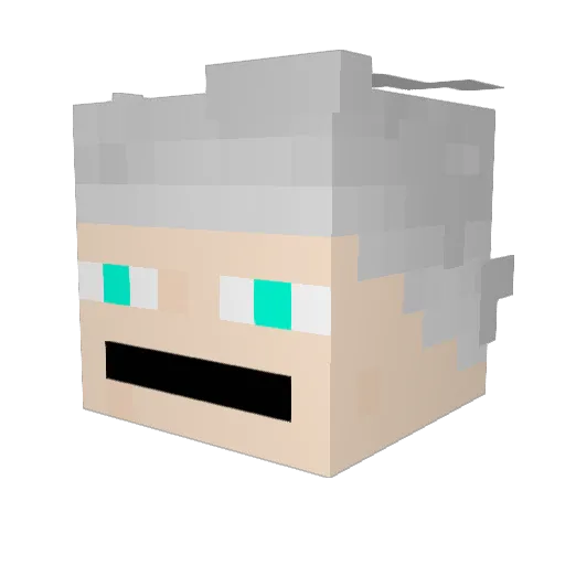 VinTovkAM Minecraft avatar head, 3D render