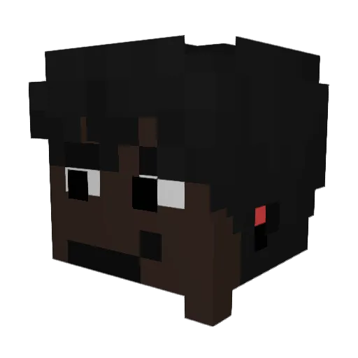 Vin_knee Minecraft avatar head, 3D render