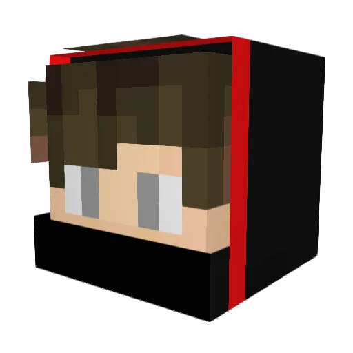 Vinamra18 Minecraft avatar head, 3D render