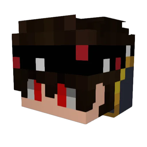 Vinc3ntas Minecraft avatar head, 3D render