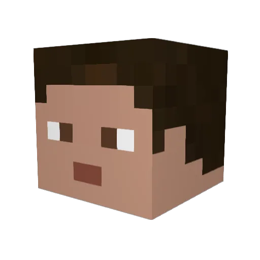 VincCrafter_HD Minecraft avatar head, 3D render