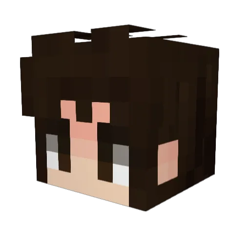 VincPlyz Minecraft avatar head, 3D render