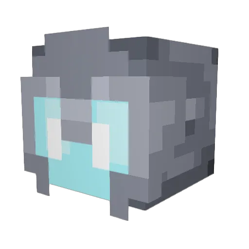 Vincandescnt Minecraft avatar head, 3D render