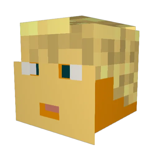 Vince301 Minecraft avatar head, 3D render