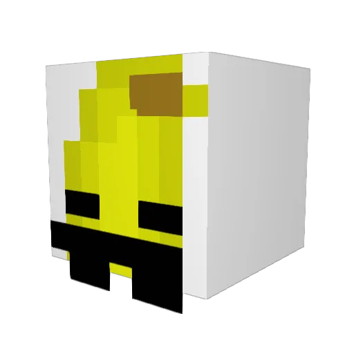 Vince8r Minecraft avatar head, 3D render