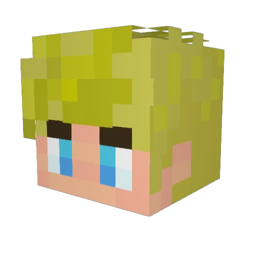 VinceFromYT Minecraft avatar head, 3D render
