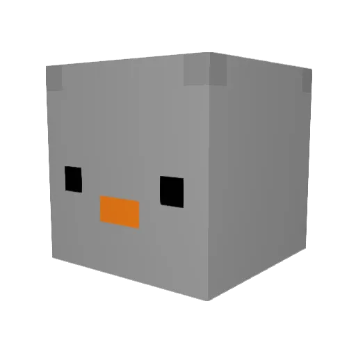 Vincelo3 Minecraft avatar head, 3D render