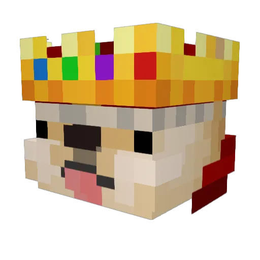 Vincelys Minecraft avatar head, 3D render