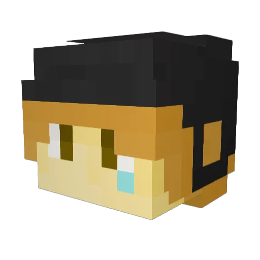 VincenTNo1 Minecraft avatar head, 3D render