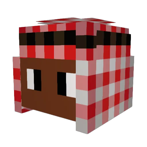 Vincenito Minecraft avatar head, 3D render
