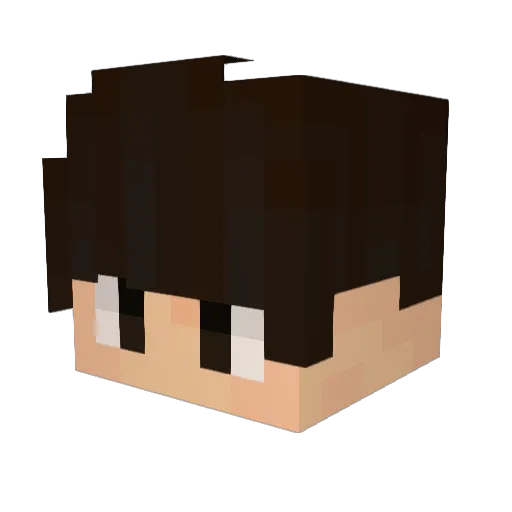 Vincent1886 Minecraft avatar head, 3D render