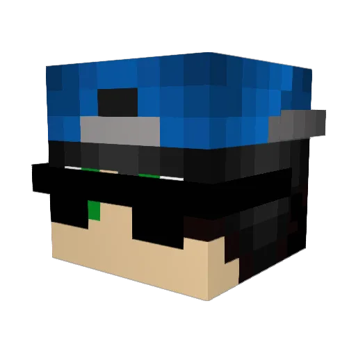 Vincent77i Minecraft avatar head, 3D render