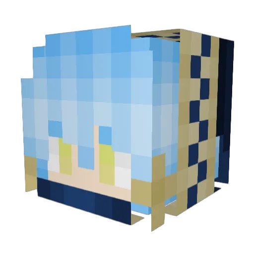 VincentDraggy Minecraft avatar head, 3D render