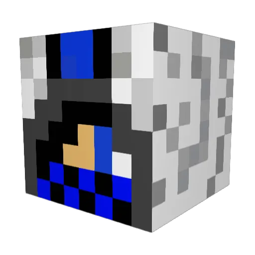 VincentFNR Minecraft avatar head, 3D render