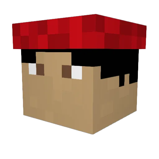 VincentMacacario Minecraft avatar head, 3D render