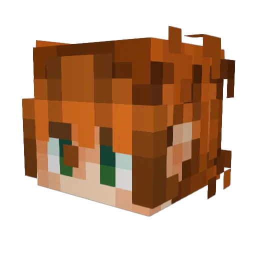 VincentMythborne Minecraft avatar head, 3D render