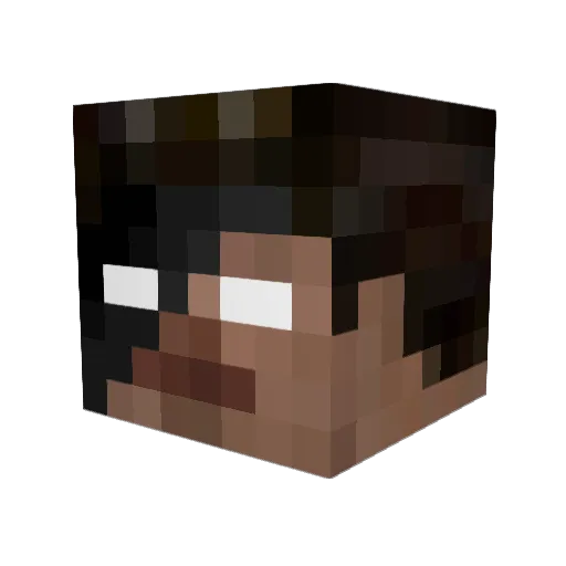 VincentNL028 Minecraft avatar head, 3D render