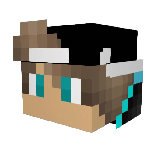 VincentNoack Minecraft avatar head, 3D render