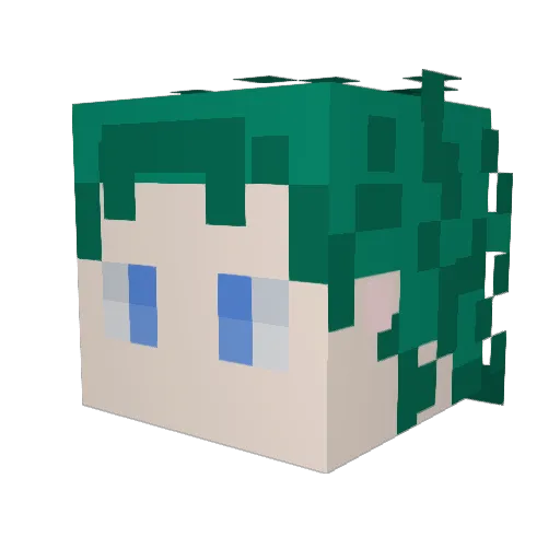 VincentTButcher Minecraft avatar head, 3D render