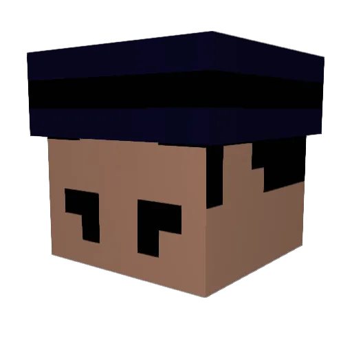 Vincent_Crow Minecraft avatar head, 3D render