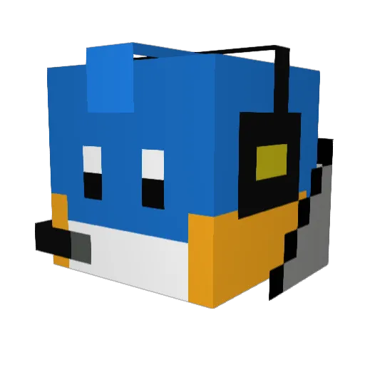 Vincenttheguy Minecraft avatar head, 3D render