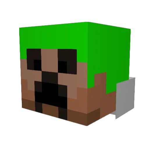Vincerr Minecraft avatar head, 3D render