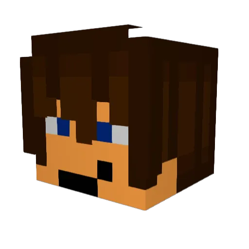 Vincesco Minecraft avatar head, 3D render