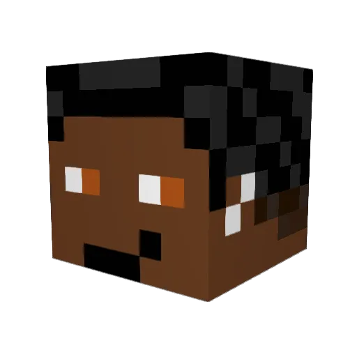 Vincetagram Minecraft avatar head, 3D render