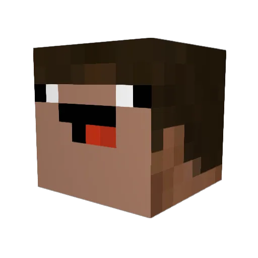 Vincethekil Minecraft avatar head, 3D render