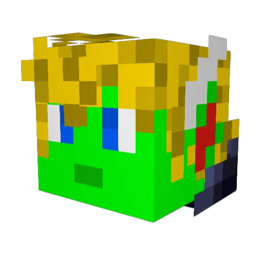 VincibleGames14 Minecraft avatar head, 3D render