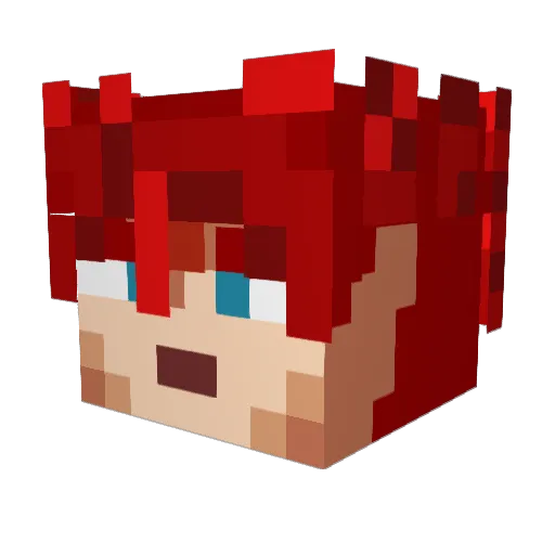 Vincinic Minecraft avatar head, 3D render