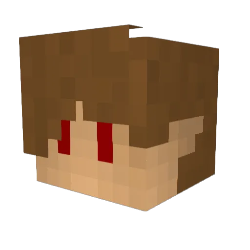 Vincy01 Minecraft avatar head, 3D render