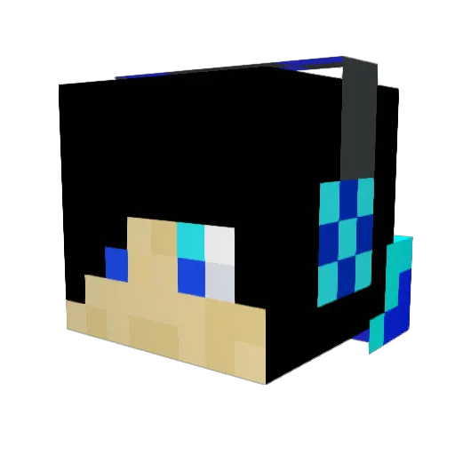 Vincy_real Minecraft avatar head, 3D render