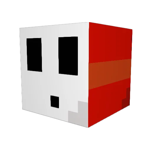 Vindah Minecraft avatar head, 3D render