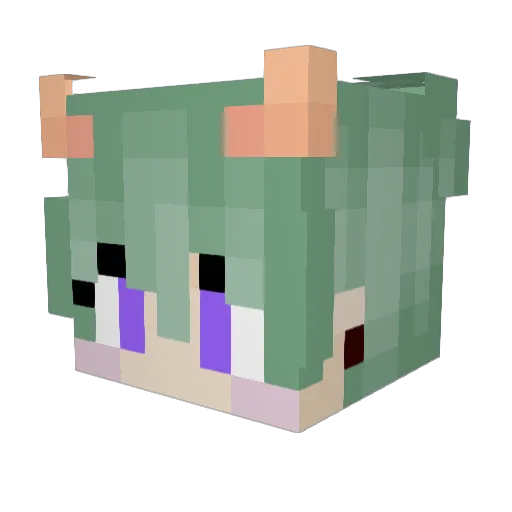Vindalfur Minecraft avatar head, 3D render