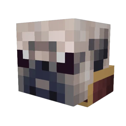 Vinder20 Minecraft avatar head, 3D render