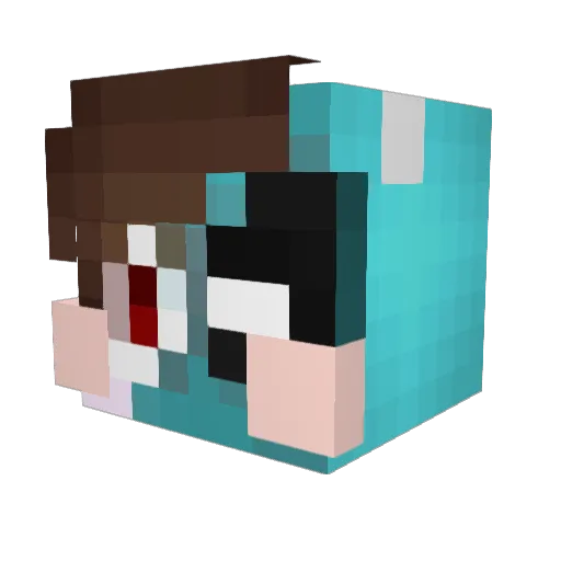 VinderHD Minecraft avatar head, 3D render