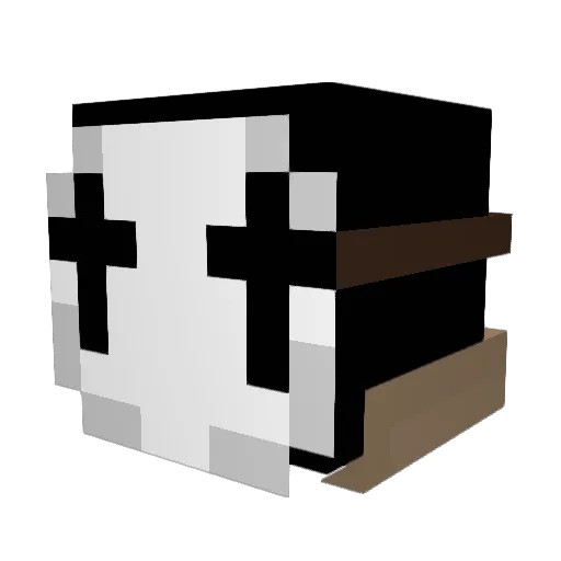 Vinderinio Minecraft avatar head, 3D render