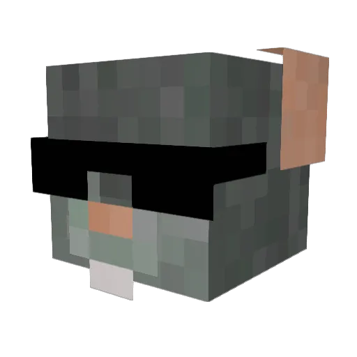 Vindher Minecraft avatar head, 3D render