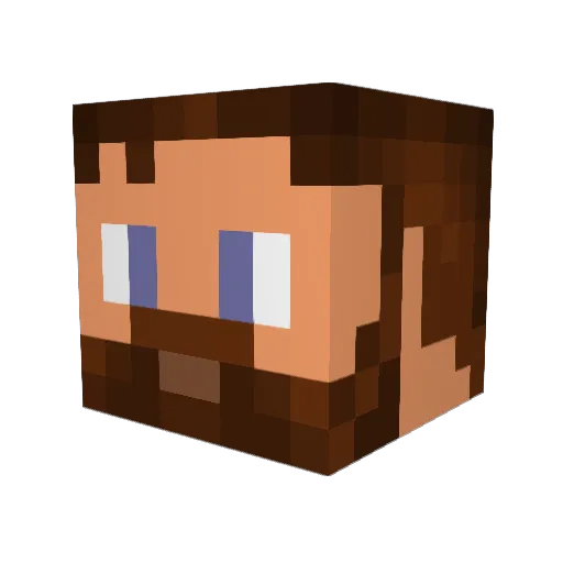 Vindiel Minecraft avatar head, 3D render