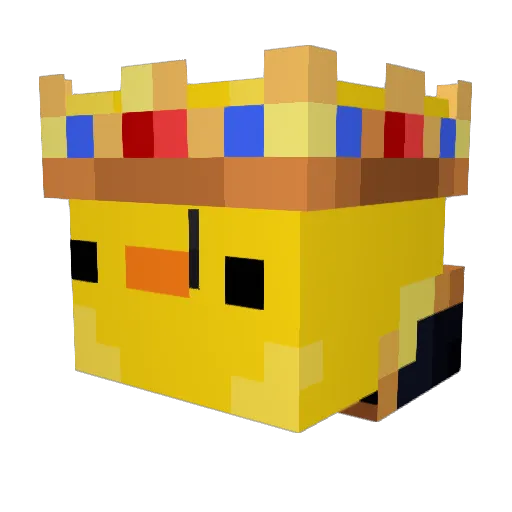 Vinduesvisker Minecraft avatar head, 3D render