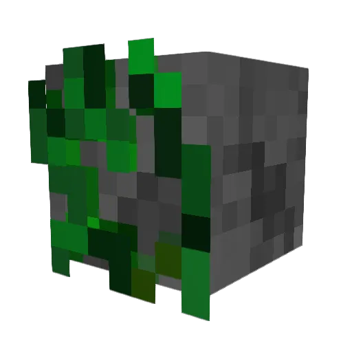 VineBrick Minecraft avatar head, 3D render