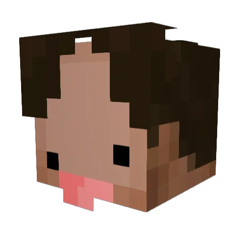 Vinegardoom Minecraft avatar head, 3D render